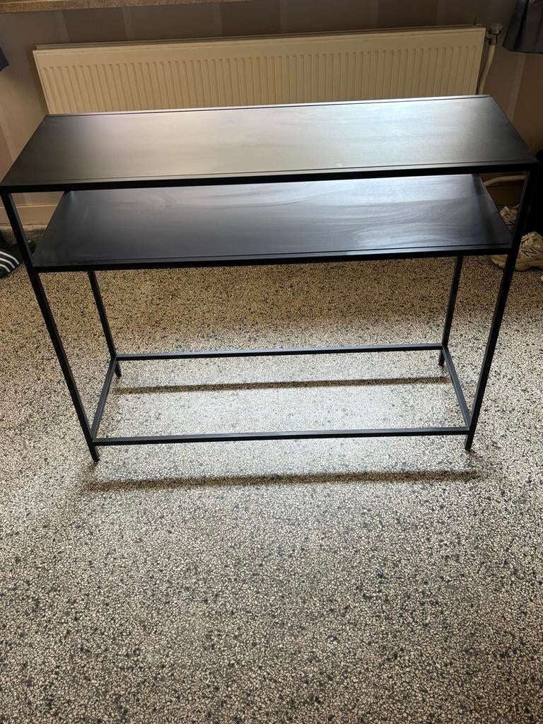 Westwing sidetabel zwart metaal, Huis en Inrichting, Tafels | Bijzettafels, Ophalen, Metaal of Aluminium, Zo goed als nieuw, 75 cm of meer