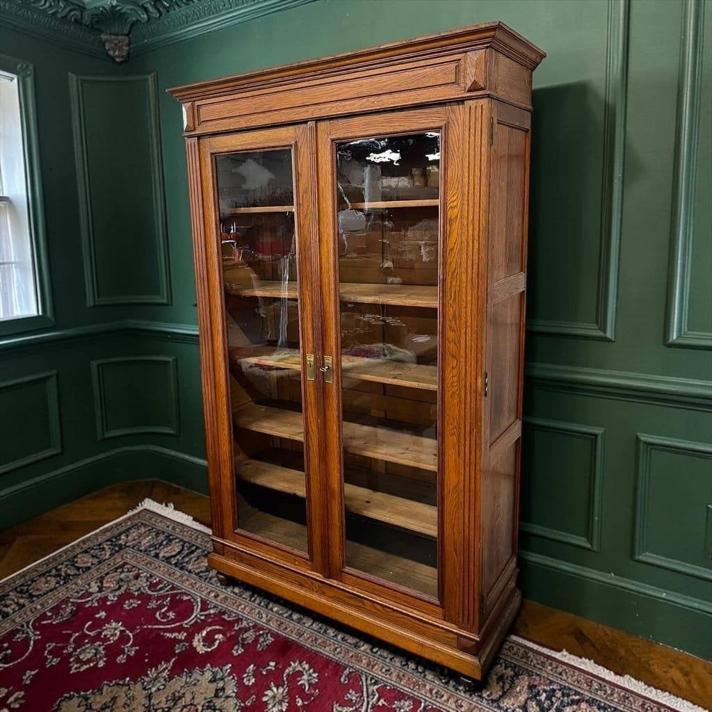 Vintage houten labokast / vitrirnekast / apotheekkast, Ophalen, Gebruikt, 50 tot 70 cm, 105 cm of meer