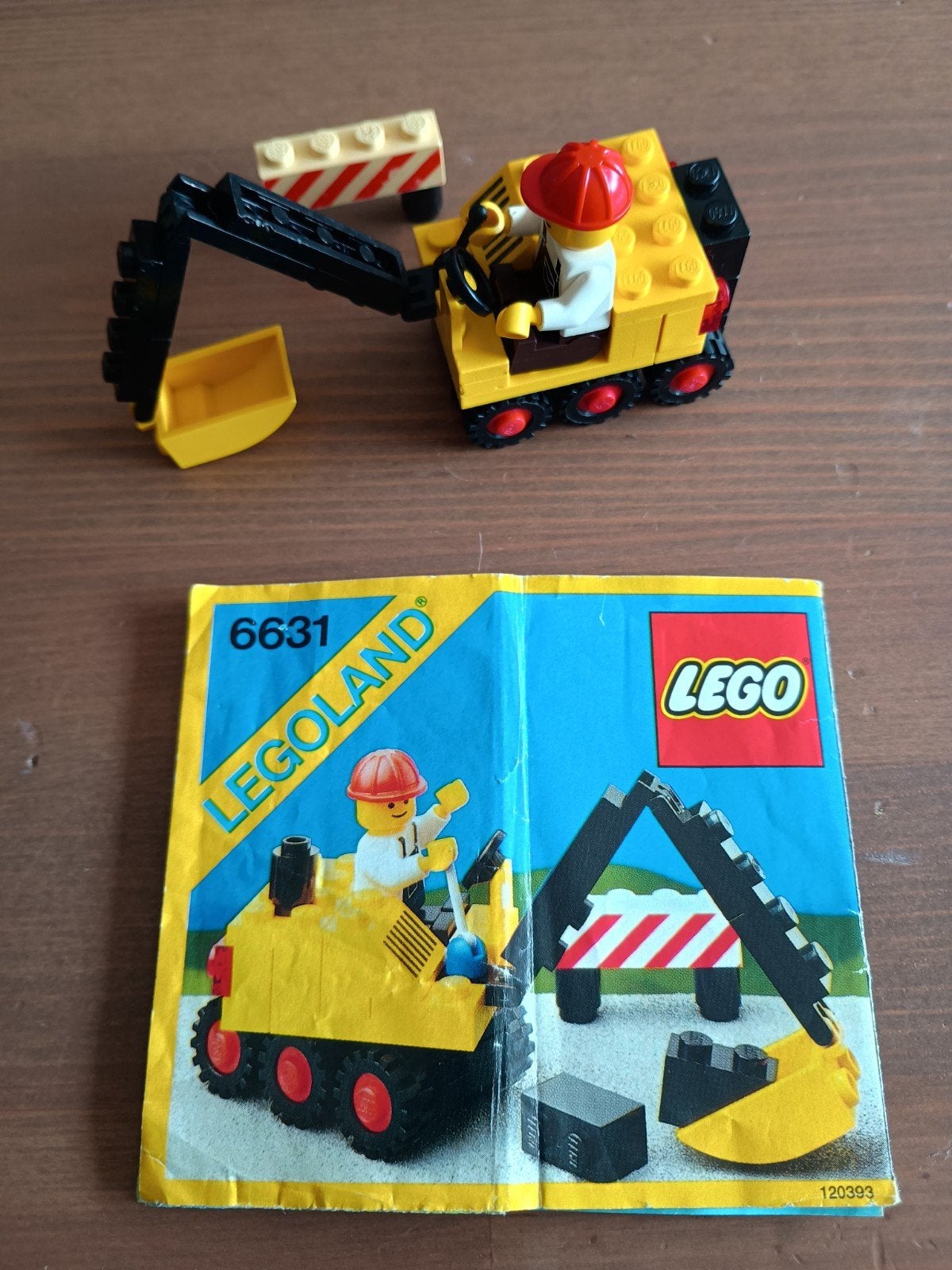 LEGO Legoland 6631 Graafmachine met Minifiguur en Instructie, Compleet, Gebruikt, Lego, Ophalen of Verzenden