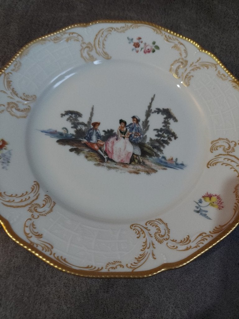 Foto 5 van Beautiful, rare vintage porcelain set Hoeroldt Arkadien