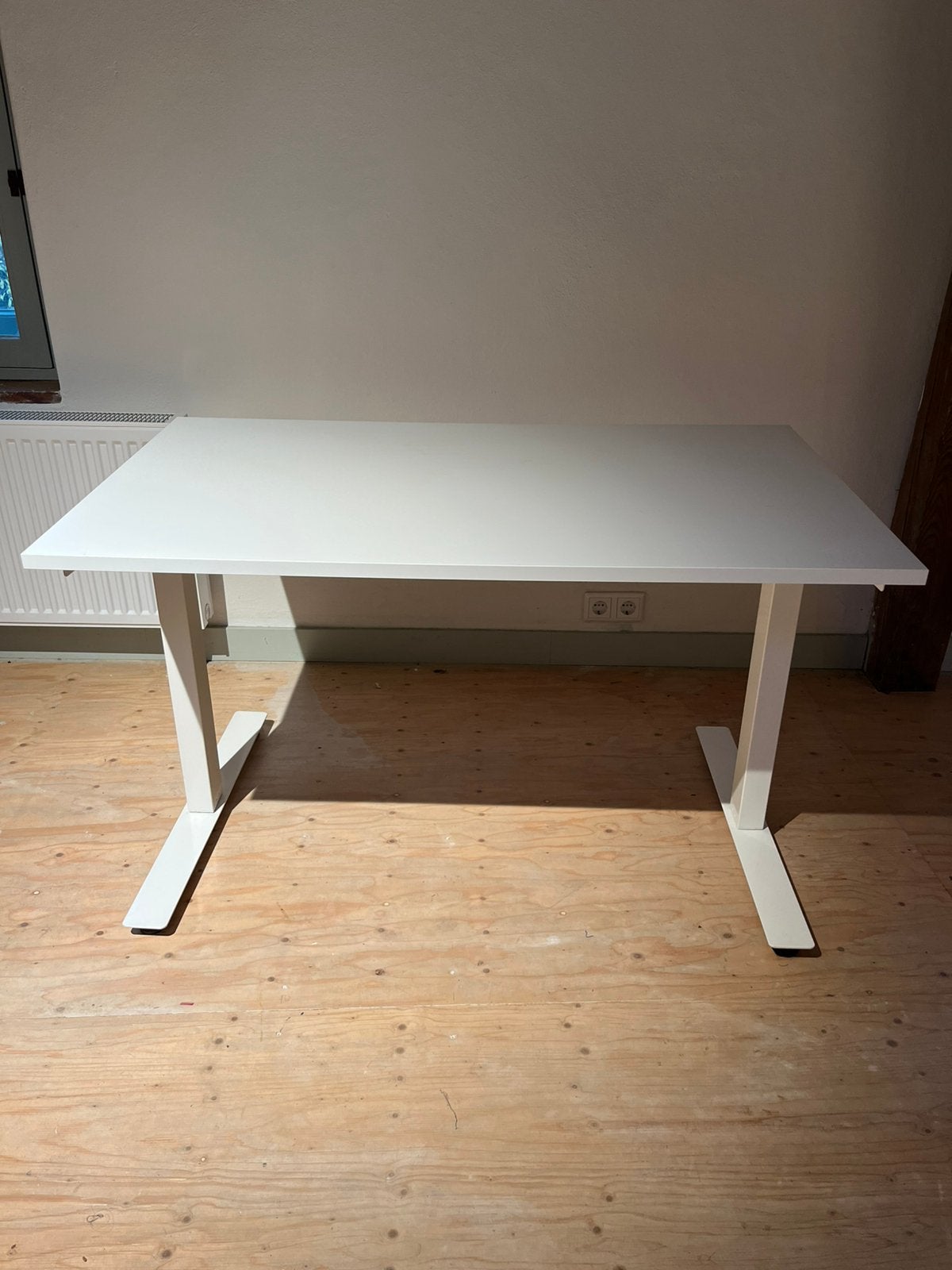 5 x Wit bureau sta/zit Trotten (ikea) 120x70, Ophalen, Zit-sta bureau, Gebruikt, 120 cm