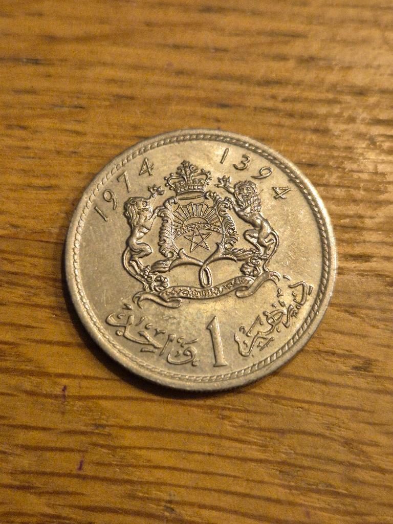 Marokko - 1 Dirham 1974, Verzenden, Overige landen, Losse munt