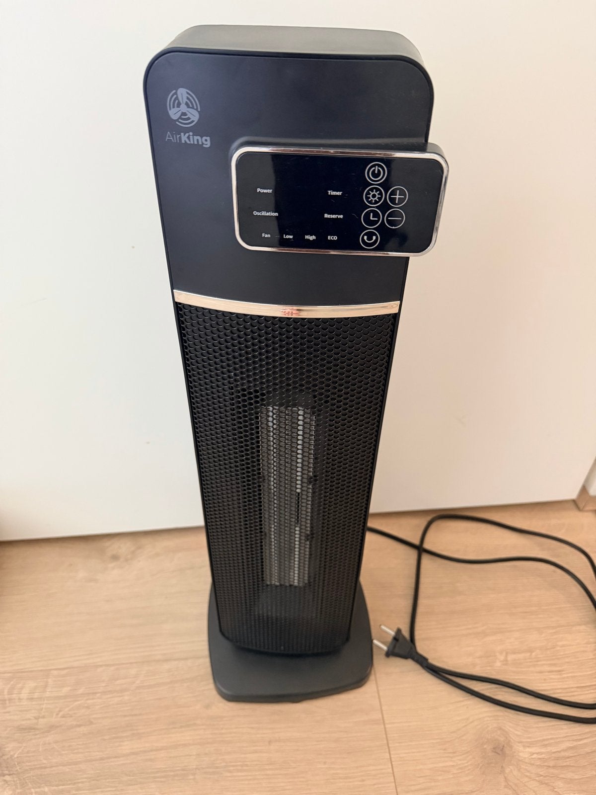 AirKing Torenventilator met Verwarming en Timer, Witgoed en Apparatuur, Airco's, Zo goed als nieuw, Staande ventilator, Minder dan 60 m³