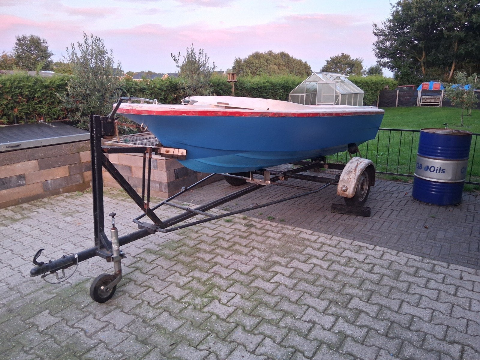 Opknap boot met motor en trailer, Ophalen, Gebruikt