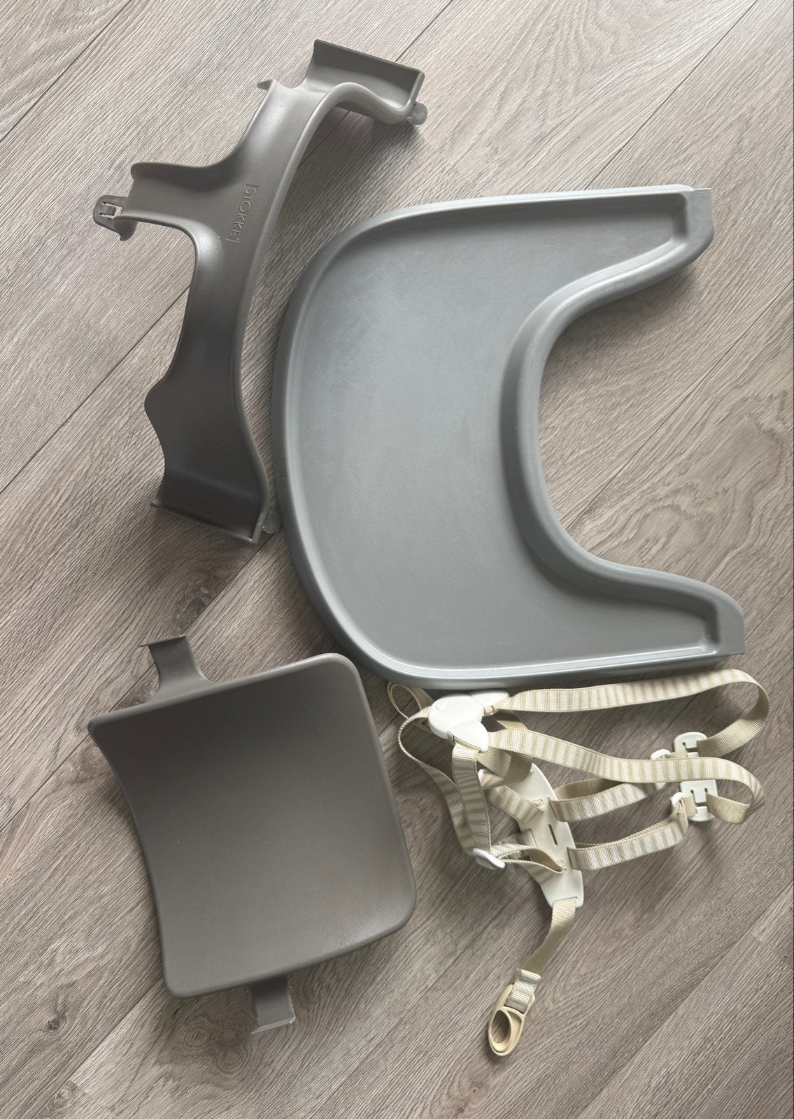 Stokke Tripp Trapp Baby Set  Grijs, Ophalen of Verzenden, Gebruikt, Meegroeistoel, Afneembaar eetblad
