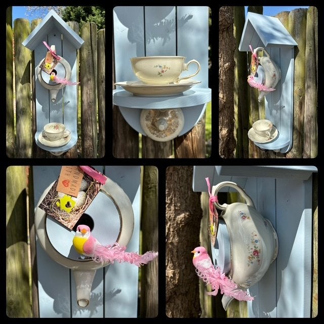 Cadeautip! Vintage Klassiek Engelse Theepot Vogelhuisje, Ophalen of Verzenden, Nieuw