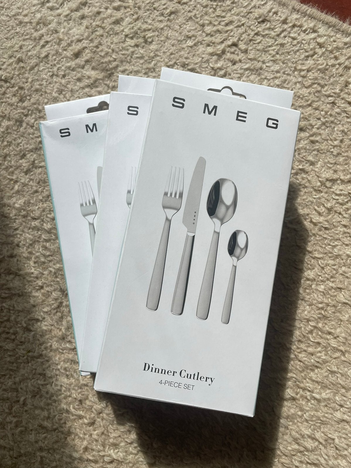 Smeg bestek 4-delig, Ophalen of Verzenden, Zo goed als nieuw, Rvs of Chroom