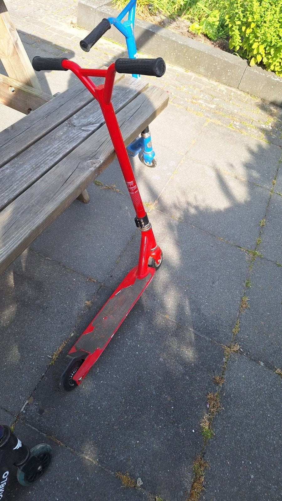 Rode stuntstep, ideaal voor beginners, Ophalen of Verzenden, Gebruikt, Gewone step