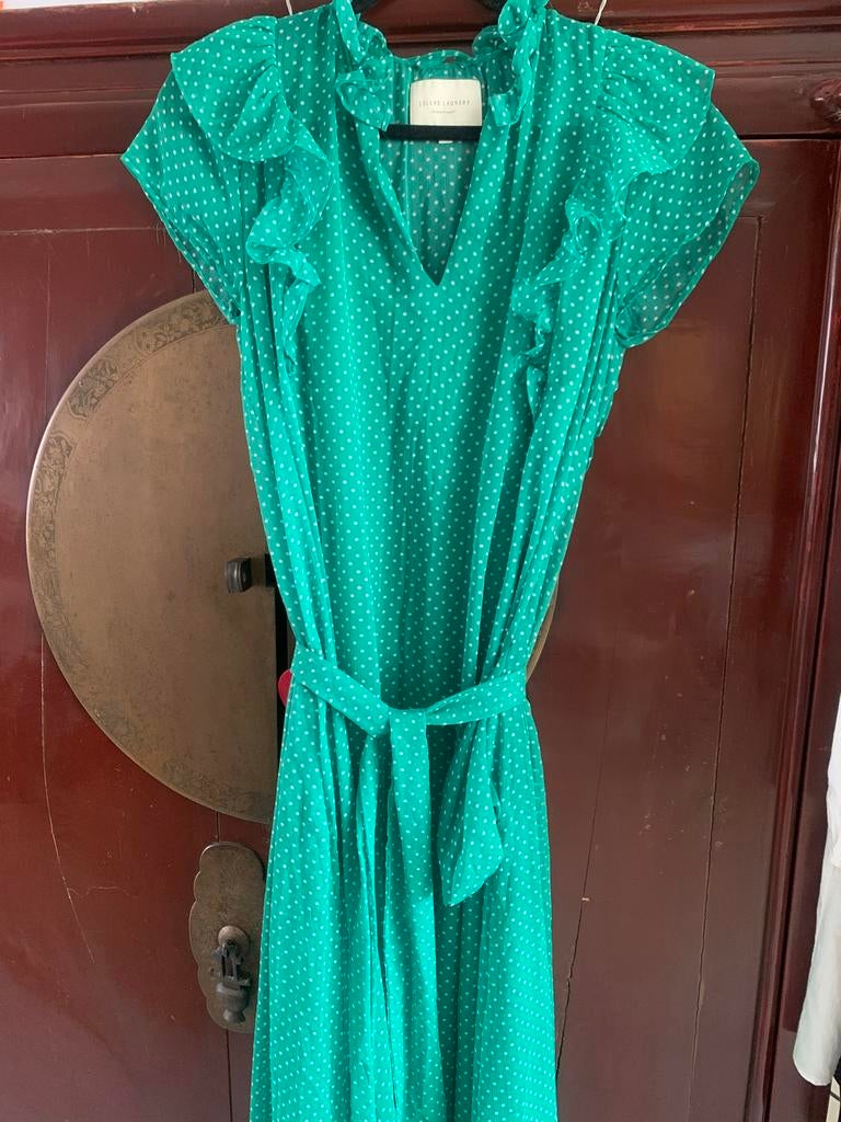 Lollys Laundry Groene Polkadot Jurk, Kleding | Dames, Jumpsuits, Verzenden, Zo goed als nieuw