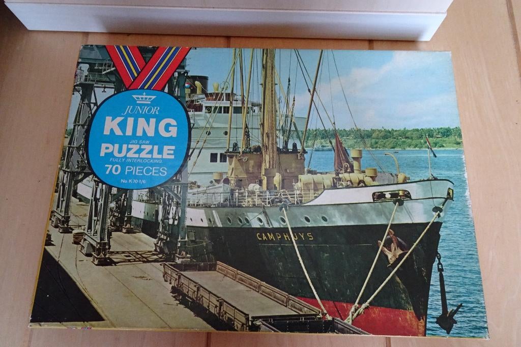 Puzzel van een boot/ schip 70 stukjes, nog helemaal in orde, Ophalen of Verzenden, Meer dan 50 stukjes, Zo goed als nieuw, 6 jaar of ouder