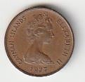 1  cent  1977  Kaaiman Eil. km. 1 ( 0,25 euro ), Ophalen of Verzenden, Noord-Amerika, Losse munt