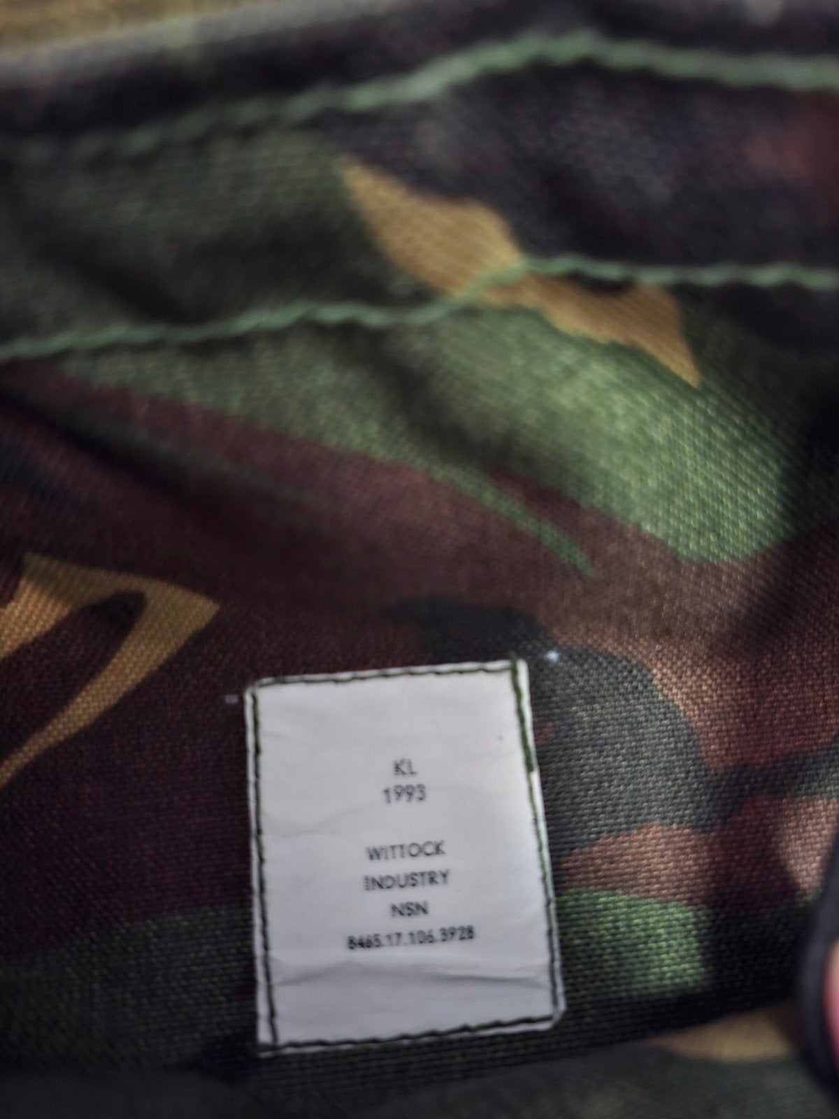Militair camouflage rugzak - Wittock Industry 1993, Gebruikt, 25 tot 40 cm, Ophalen of Verzenden, Trekking