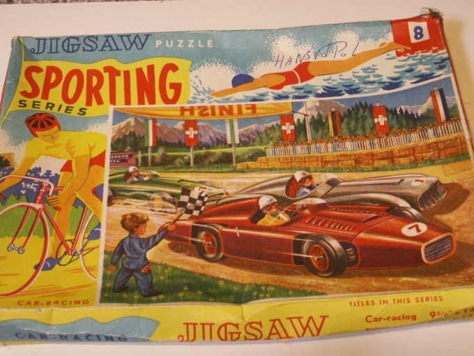 Oude Jigsaw puzzel / puzzle racen, Ophalen of Verzenden
