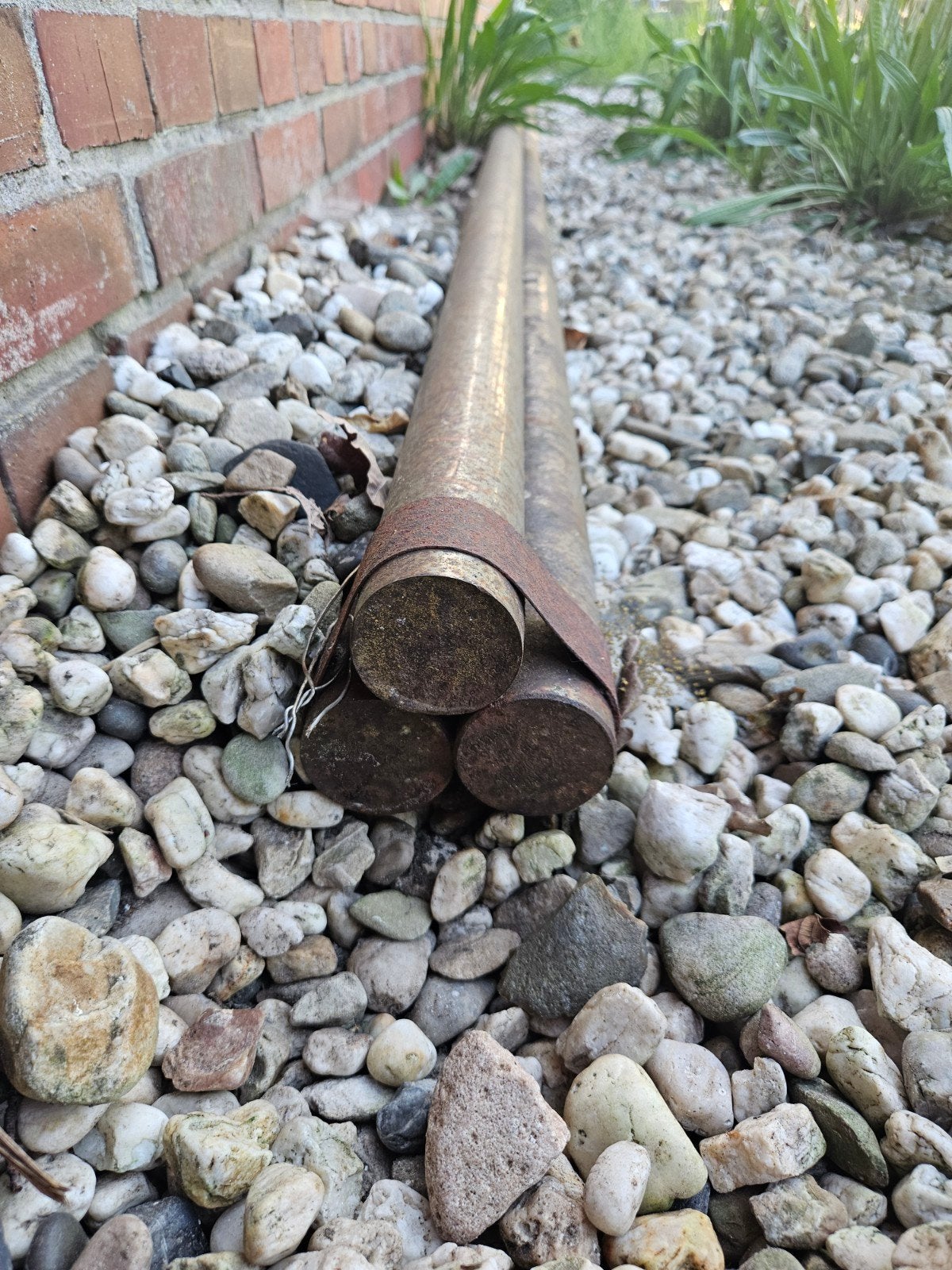 3 lengtes massief assenstaal, rond 50 mm a 4 mtr. stuk, Doe-het-zelf en Verbouw, Metalen, Ophalen