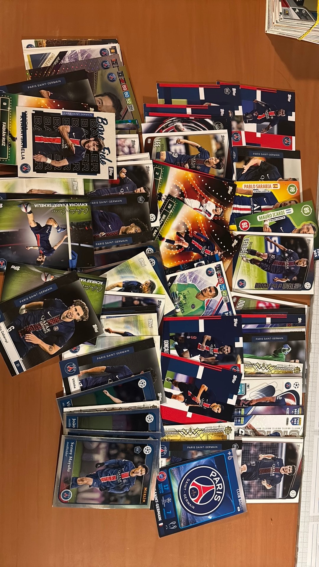 Voetbalplaatjes PSG Bulk, Ophalen of Verzenden, Zo goed als nieuw, Meerdere plaatjes