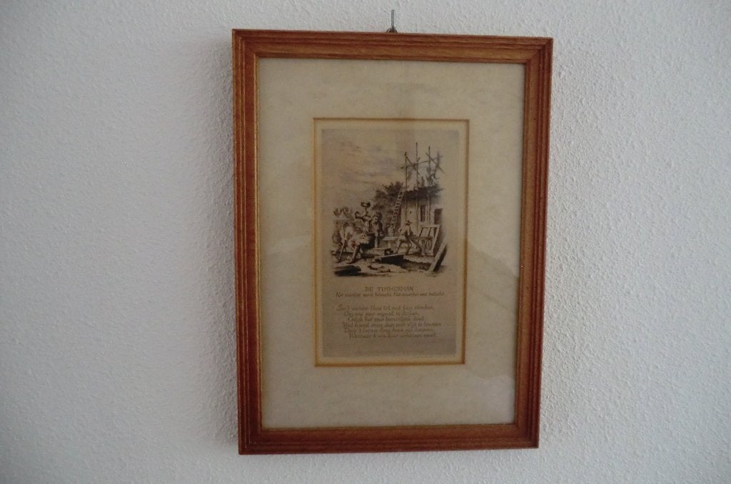 gravure / ets / tekening - van 'De timmerman' - Jan Luyken, Ophalen