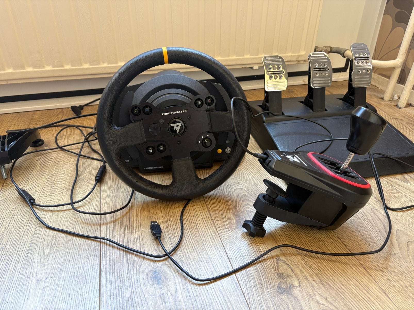 Thrustmaster TX Leather Edition incl shifter, Ophalen, Zo goed als nieuw, Stuurtje of Sportattribuut, Xbox Original
