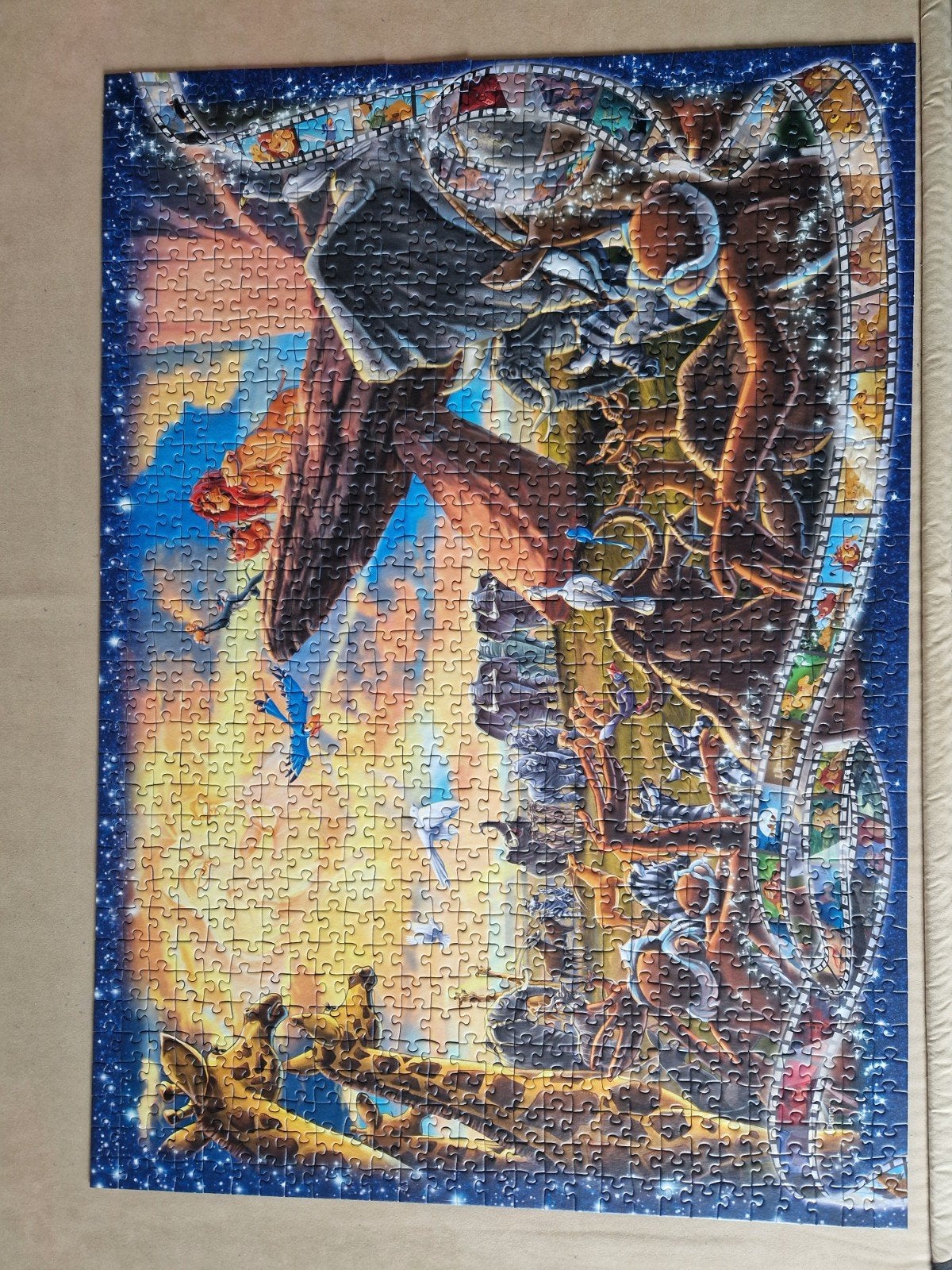 puzzel lion king disney 1000, Ophalen of Verzenden, Meer dan 50 stukjes, Zo goed als nieuw, 6 jaar of ouder