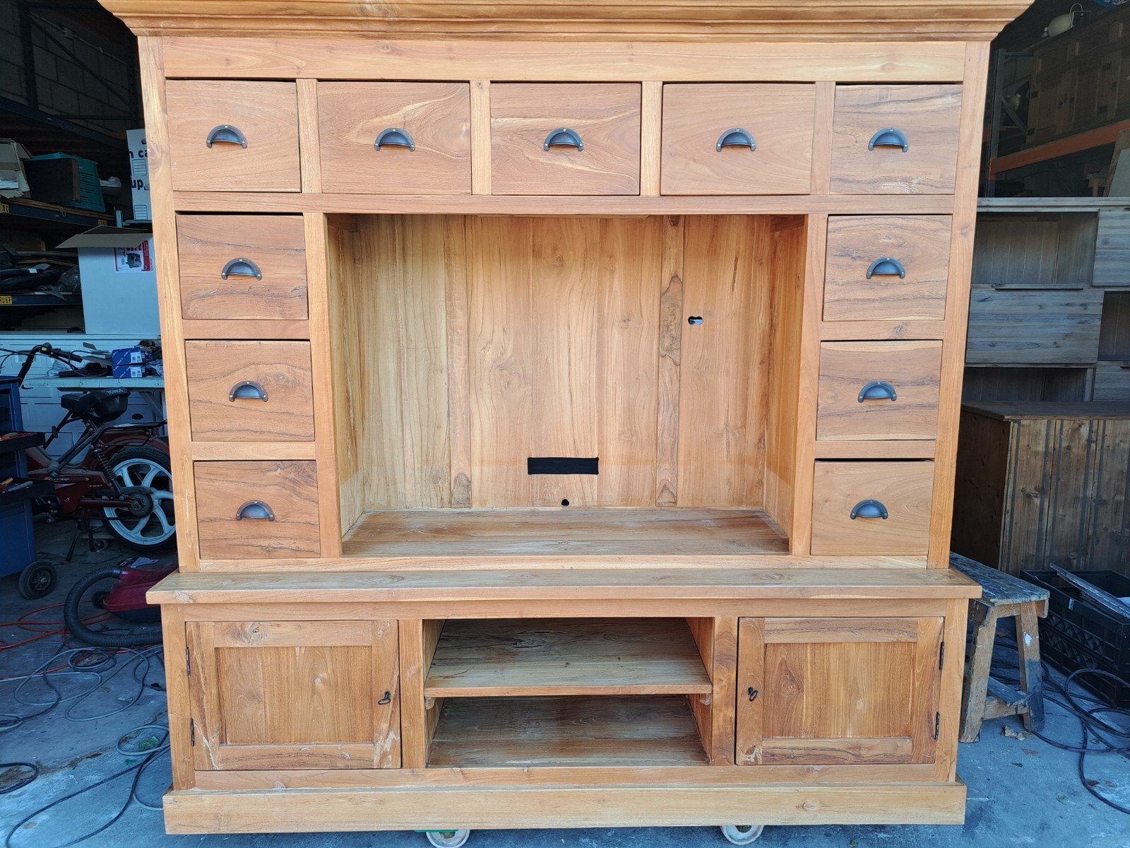 teakhouten ladekast tv meubel, R.kooij65@gmail.com, Gebruikt, 5 laden of meer, 150 tot 200 cm