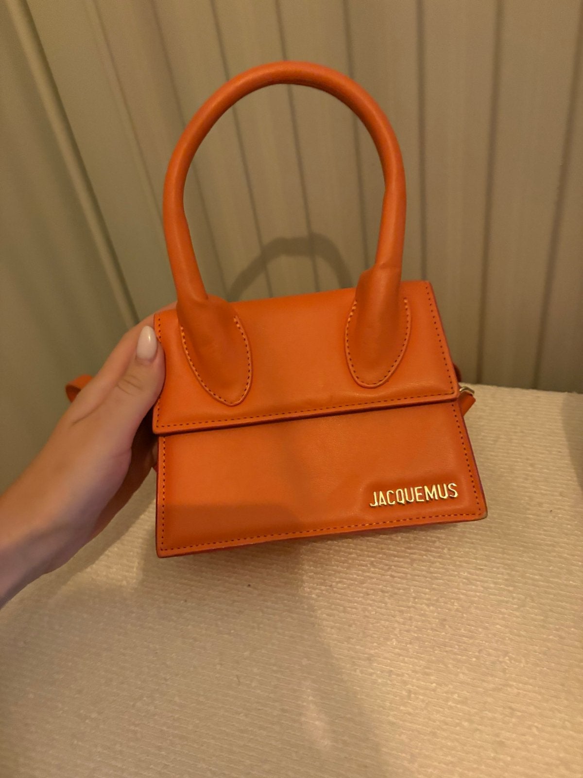Jacquemus tasje zo goed als nieuw, Ophalen of Verzenden, Zo goed als nieuw, Oranje, Schoudertasje