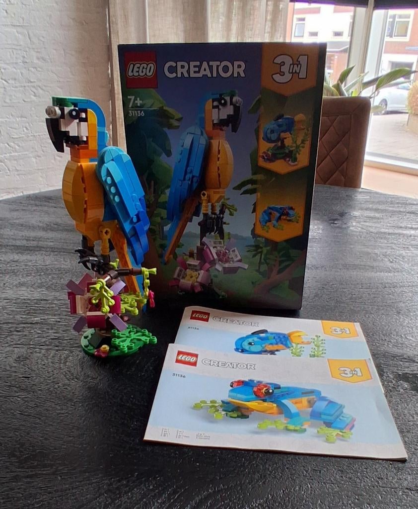 Lego Creator 3in1 Exotische Papegaai 31136, Compleet, Lego, Ophalen of Verzenden, Zo goed als nieuw