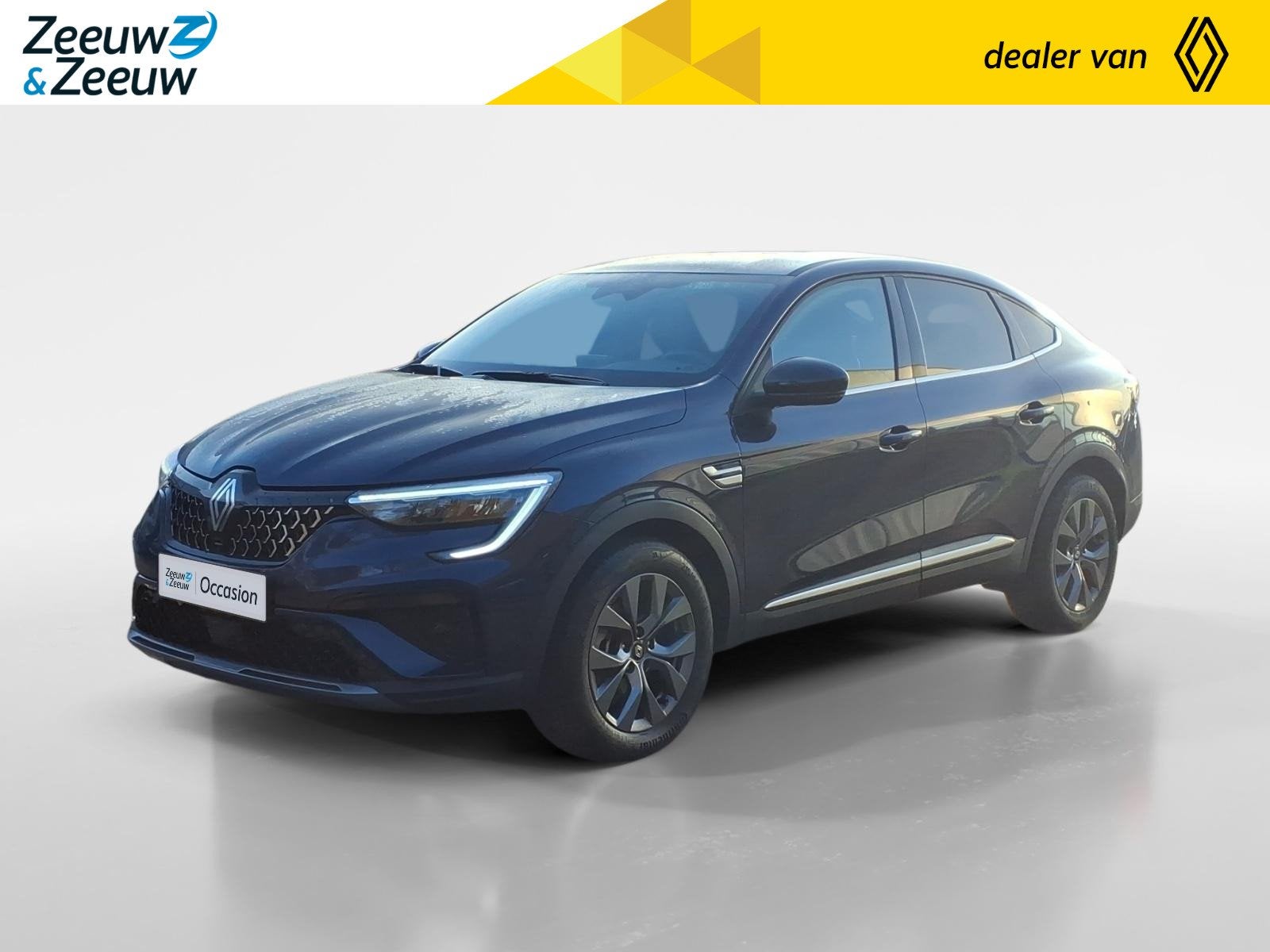 Renault Arkana 1.6 E-Tech full hybrid 145 techno Navi | Airc, Gebruikt, Blauw, Leder en Stof, Origineel Nederlands