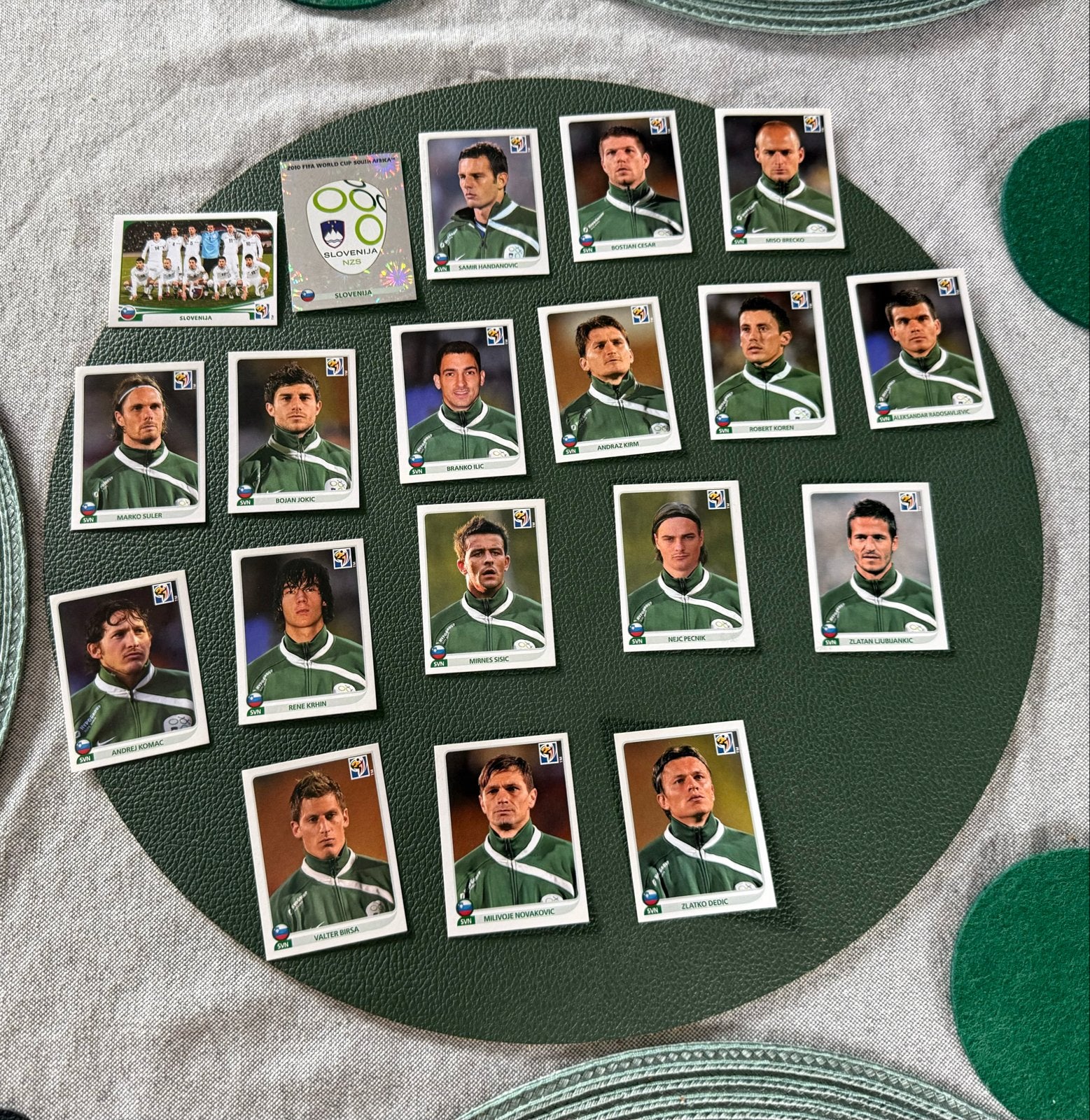 WK 2010 Slovenië Panini stickers - set, Ophalen of Verzenden, Zo goed als nieuw, Overige sporten, Poster, Plaatje of Sticker