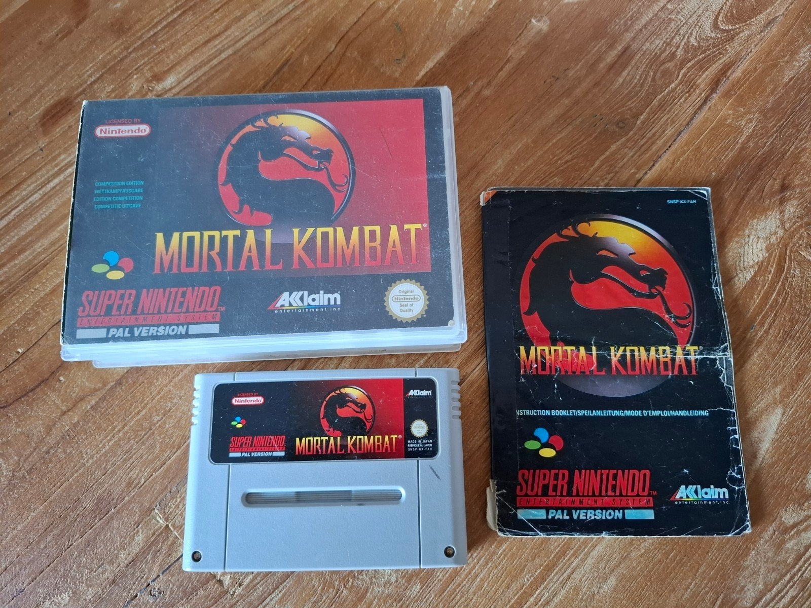 Mortal Kombat Super Nintendo SNES PAL Compleet, Gebruikt, Vechten, 2 spelers, Eén computer