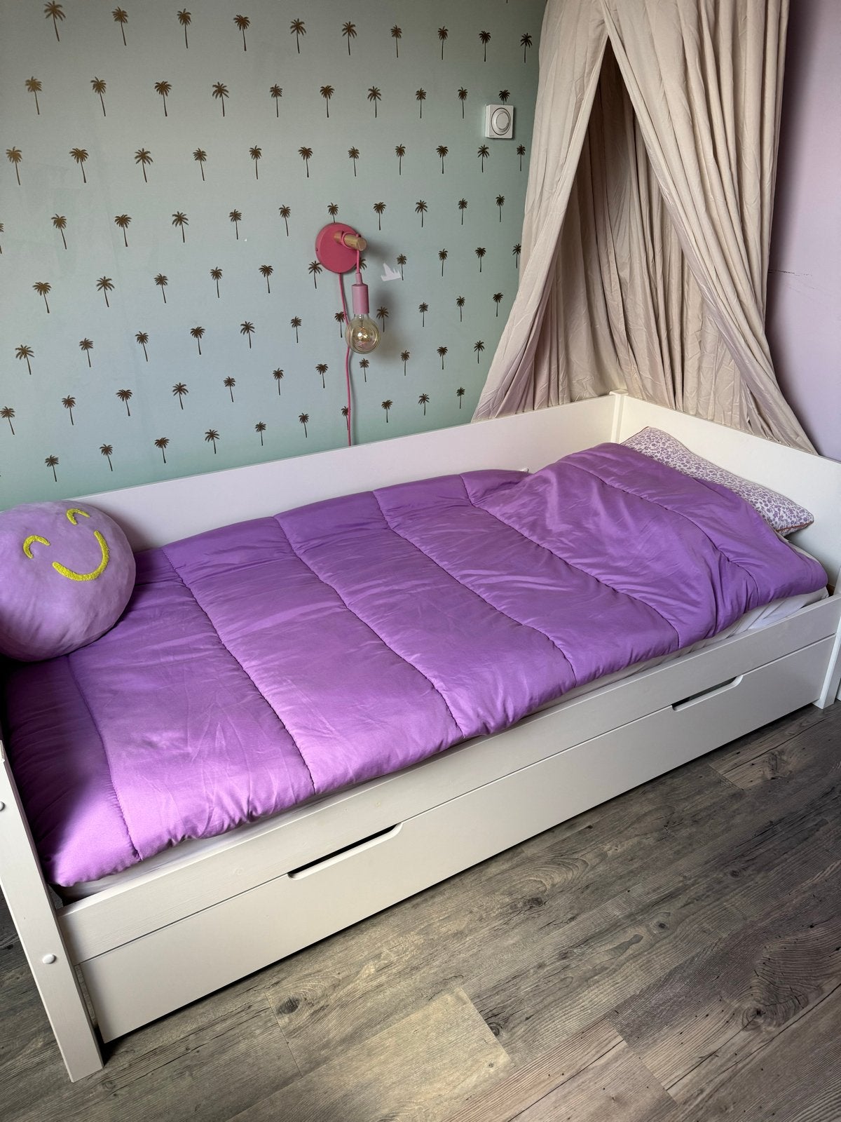 Wehkamp eenpersoonsbed 90x200 met lades, Ophalen, Gebruikt, 90 cm, Eenpersoons