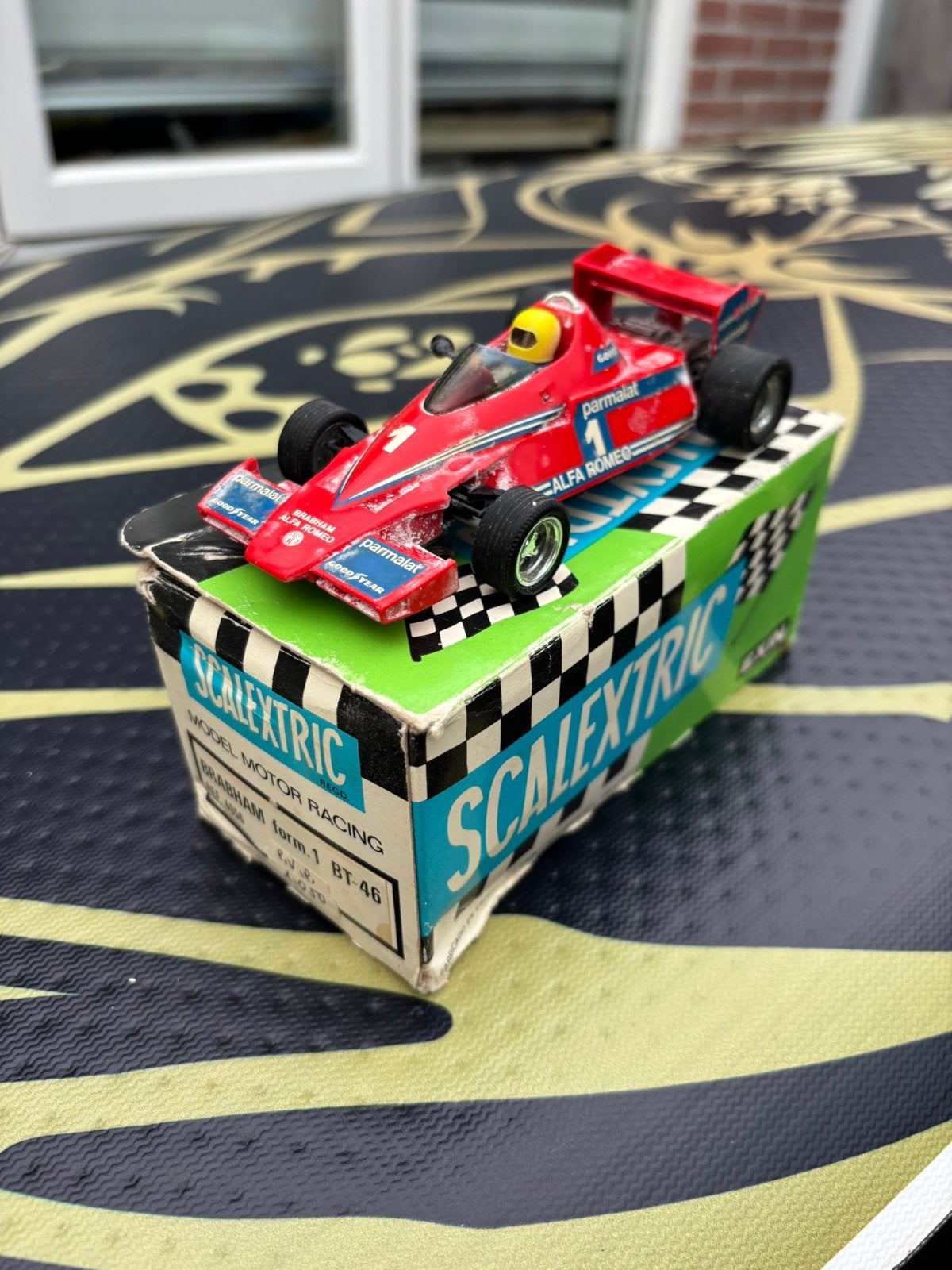 Scalextric Brabham F1 racebaan slotcar in OV, Overige merken, Ophalen of Verzenden, Elektrisch, Racebaan