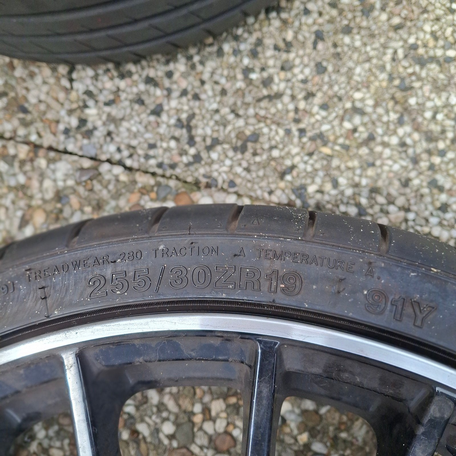 19 inch velgen met banden voor Mercedes C-Klasse, Auto-onderdelen, Banden en Velgen, 19 inch, Gebruikt, 255 mm, Banden en Velgen