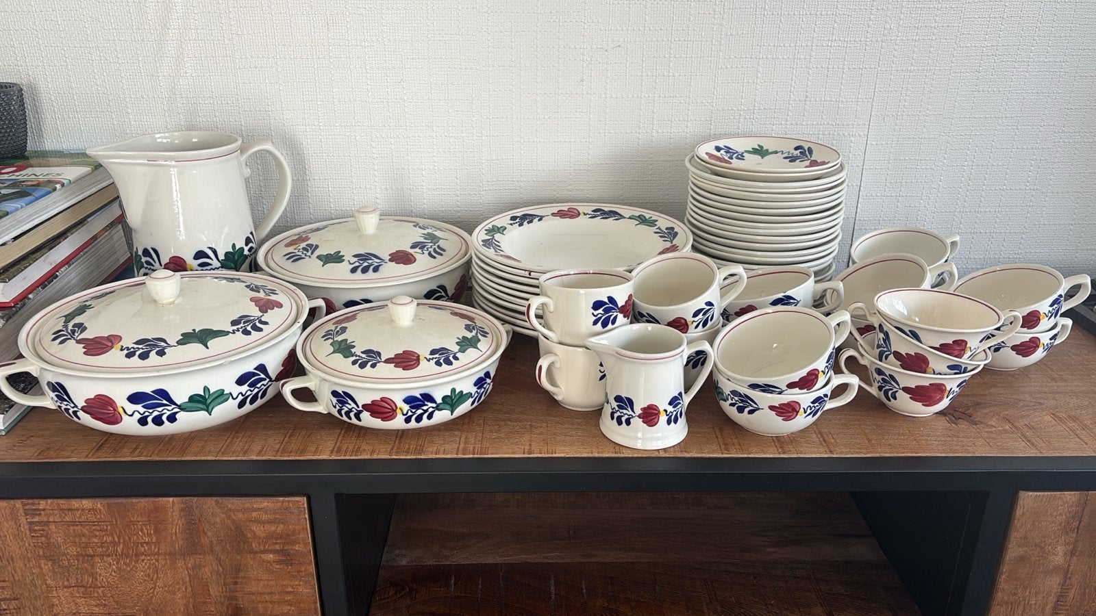 Groot Boerenbont servies - Compleet en in goede staat, Huis en Inrichting, Keuken | Servies, Ophalen, Gebruikt, Overige merken