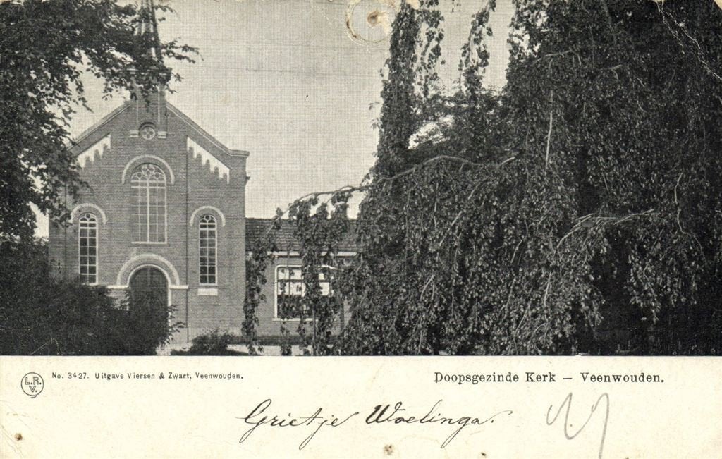 Doopsgezinde Kerk - Veenwouden. - B-keus - 1907 gelopen, Ophalen of Verzenden, Voor 1920, Gelopen, Friesland