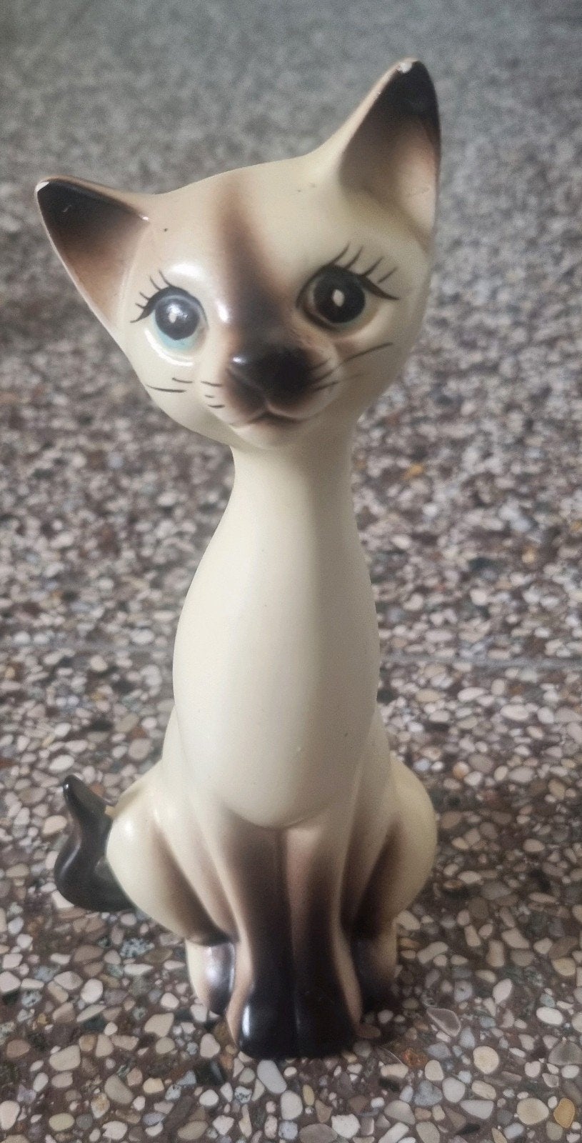 Vintage Siamese kat beeldje – Jaren '50/'60  vintage, Verzenden, Gebruikt, Dier