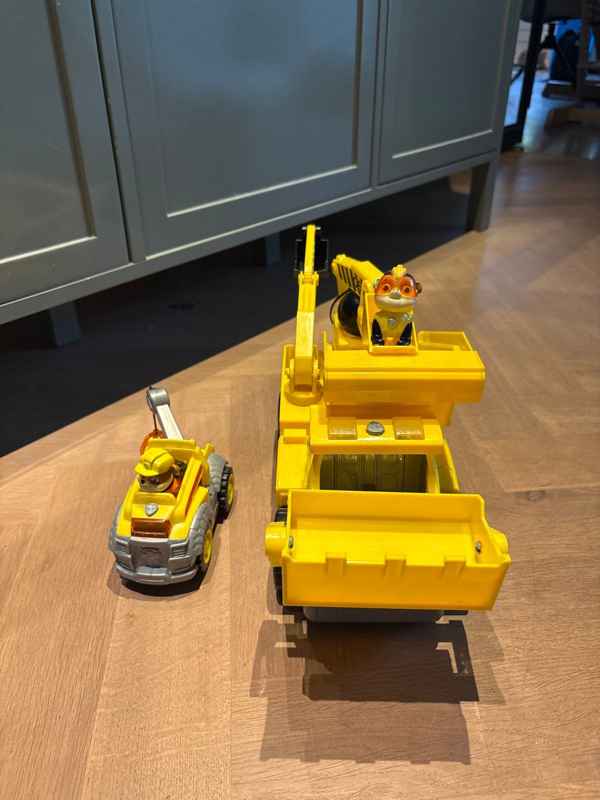 Paw Patrol Rubble's Bulldozer en Mini Voertuig Set, Ophalen of Verzenden, Gebruikt