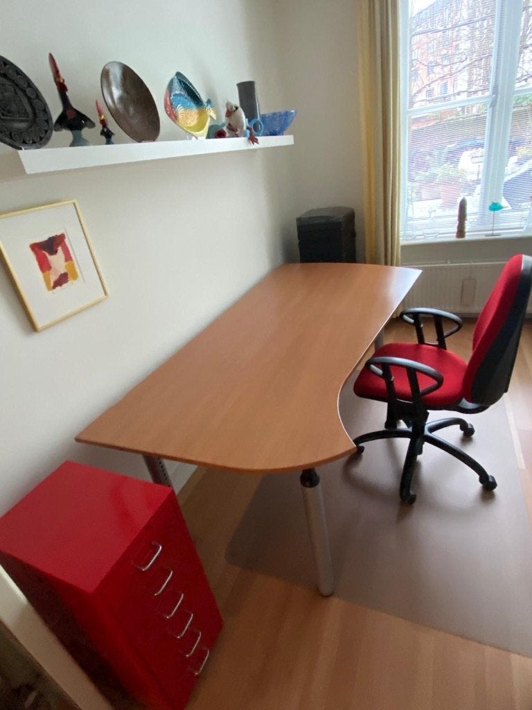 Bureau Wave van Vepa, Huis en Inrichting, Bureaus, In hoogte verstelbaar, 95 cm, Metaal, Ophalen of Verzenden