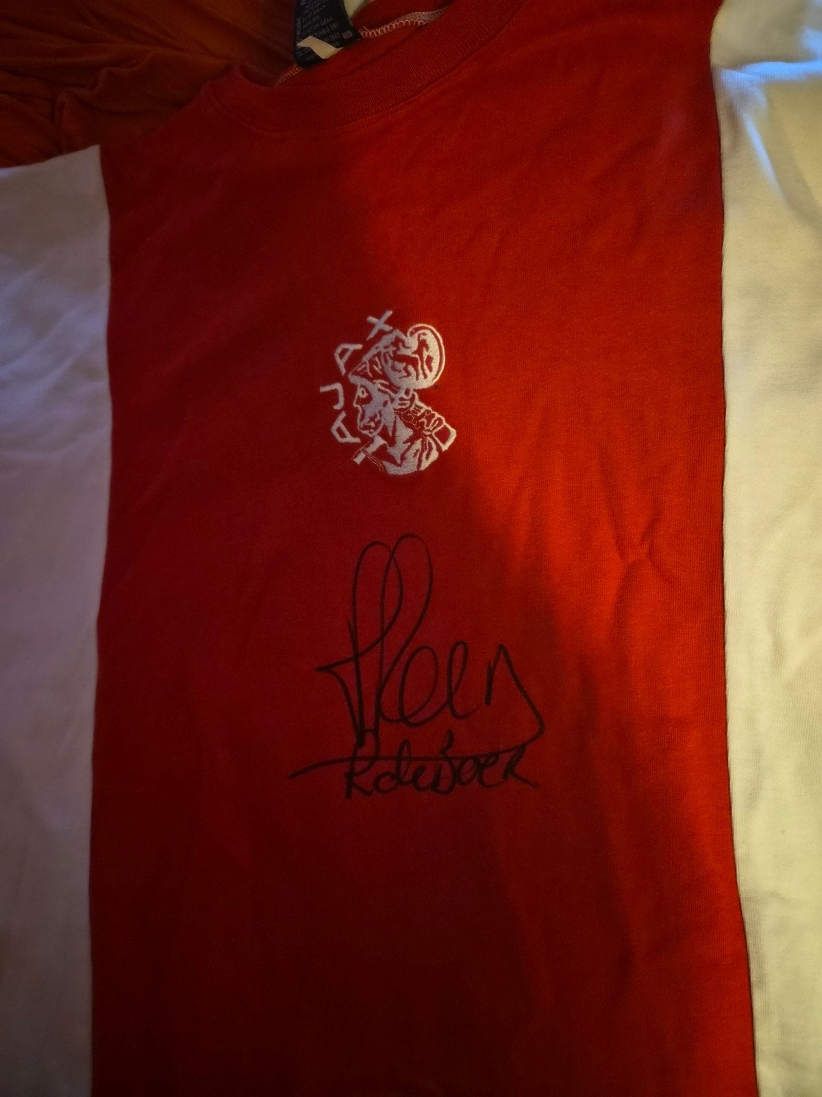 Gesigneerd Ajax shirt Ronald de Boer, Verzamelen, Ophalen of Verzenden, Gebruikt, Ajax, Shirt