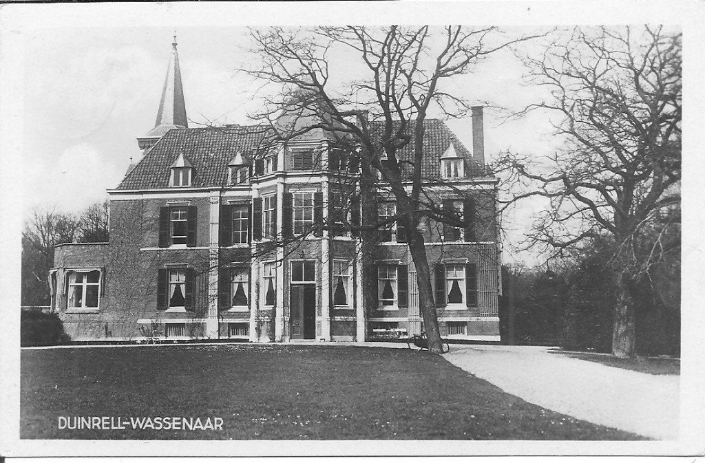 Oude Ansichtkaart Kasteel Duinrell Wassenaar 1935, Verzamelen, Ophalen of Verzenden, Voor 1920, Gelopen, Zuid-Holland