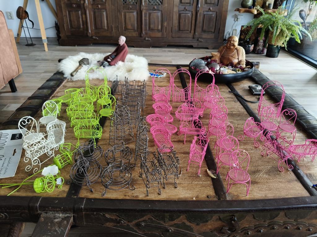 Partij Miniatuur tuin artikelen., Ophalen of Verzenden, Gebruikt
