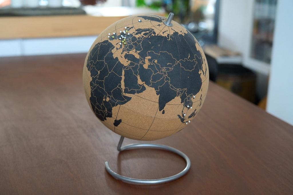Globe kurk, Huis en Inrichting, Woonaccessoires | Wereldbollen, Ophalen of Verzenden, Gebruikt