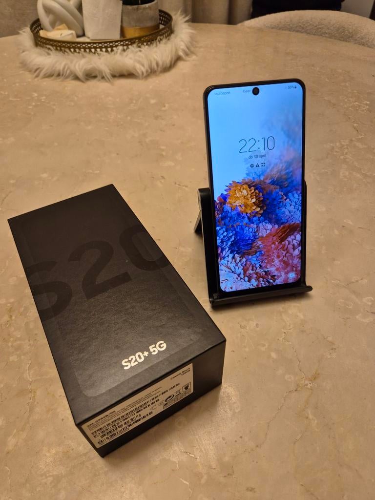 Samsung Galaxy S20 Plus 5G 128GB Cosmic Black- S20+ Krasvrij, Galaxy S20, Zwart, Touchscreen, Ophalen of Verzenden