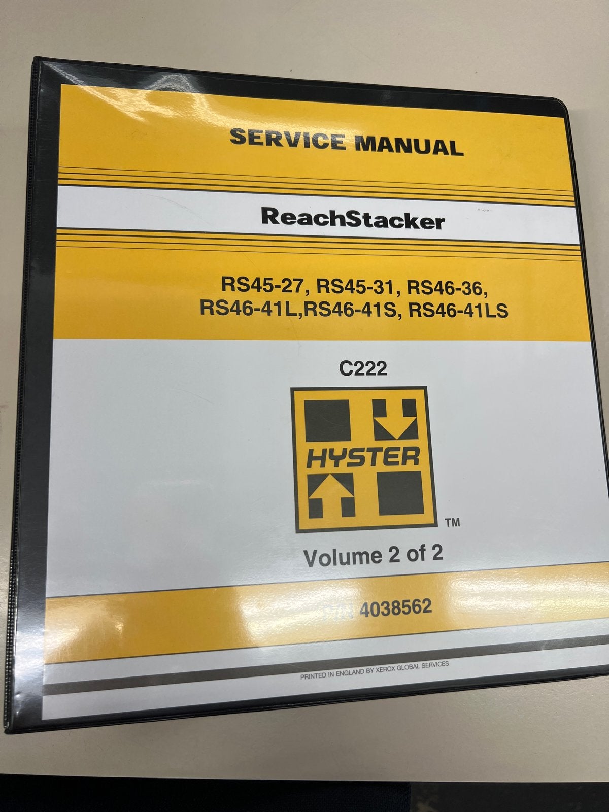 Hyster ReachStacker Servicehandleiding - Deel 2 van 2, Ophalen of Verzenden