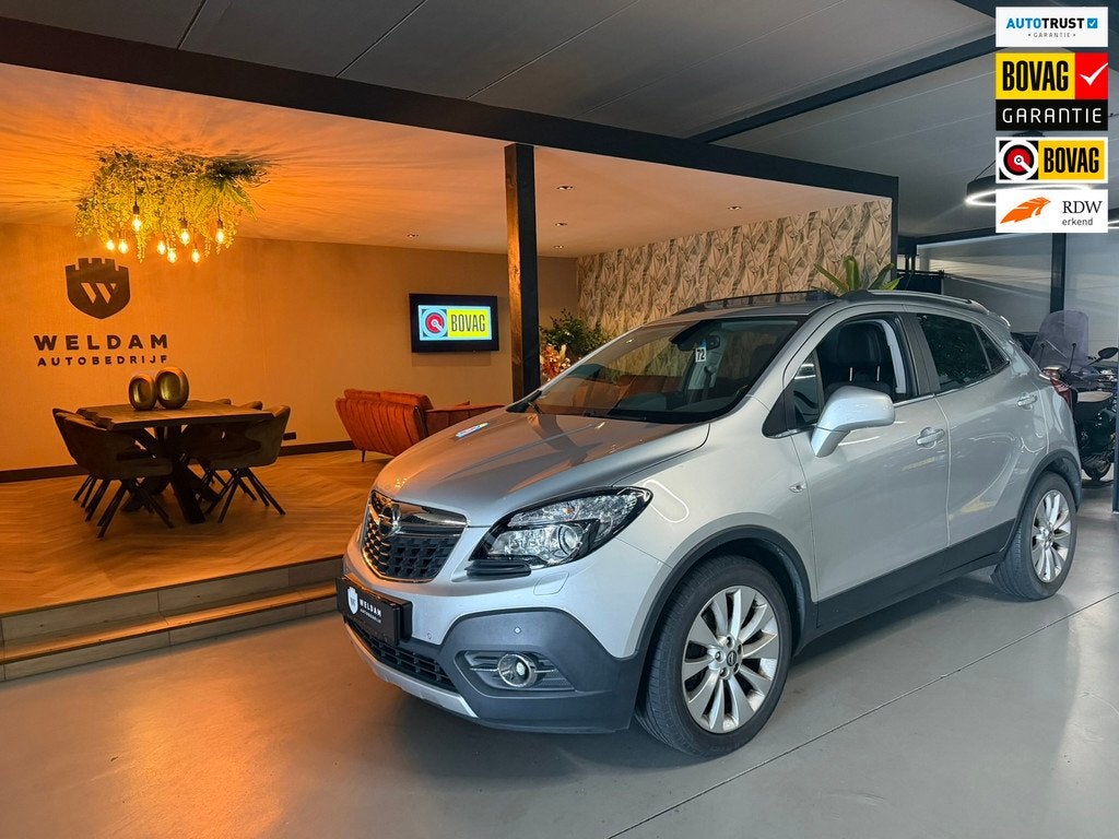 Opel Mokka 1.6 CDTi Cosmo Automaat|Schuifdak|Trekhaak|Stoelv, Auto's, Gebruikt, Zwart, 4 cilinders, Leder en Stof