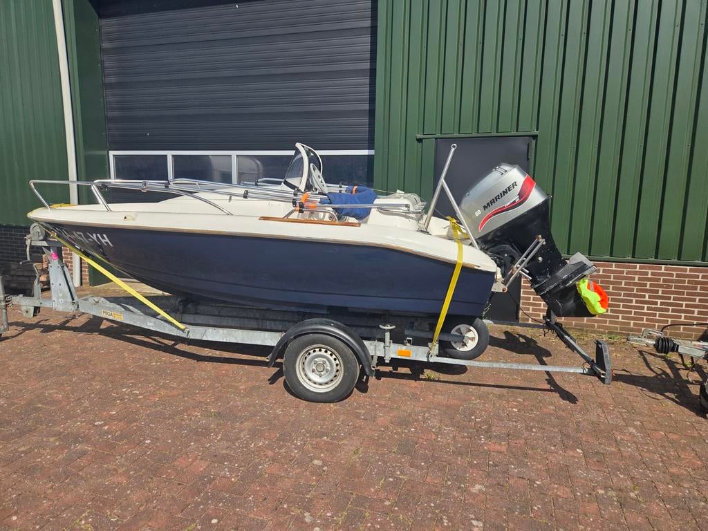 Consoleboot Quicksilver 425 60PK Mariner - vaarklaar, Ophalen of Verzenden, Zo goed als nieuw, Minder dan 70 pk, Quicksilver