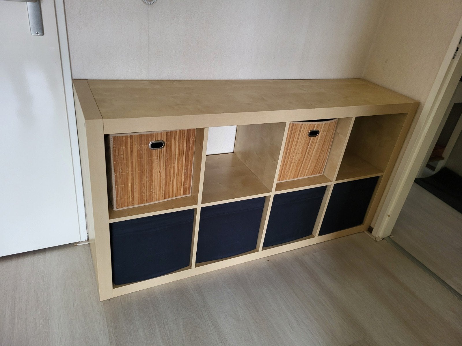 IKEA Kallax Kast met 8 vakken - Inclusief opbergbakken, Ophalen, Gebruikt