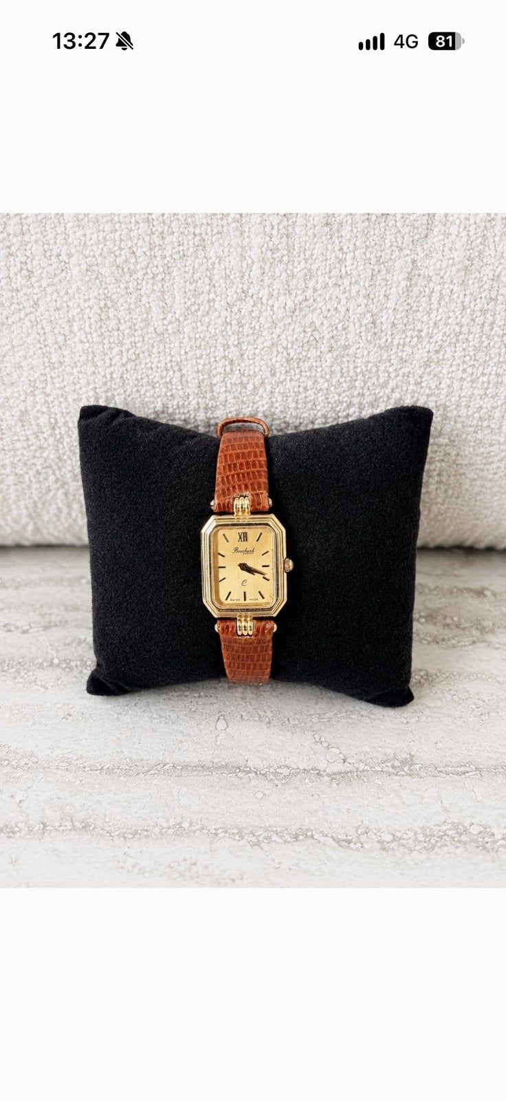 Bouchard horloge massief goud, Ophalen, Zo goed als nieuw, Goud, Overige merken