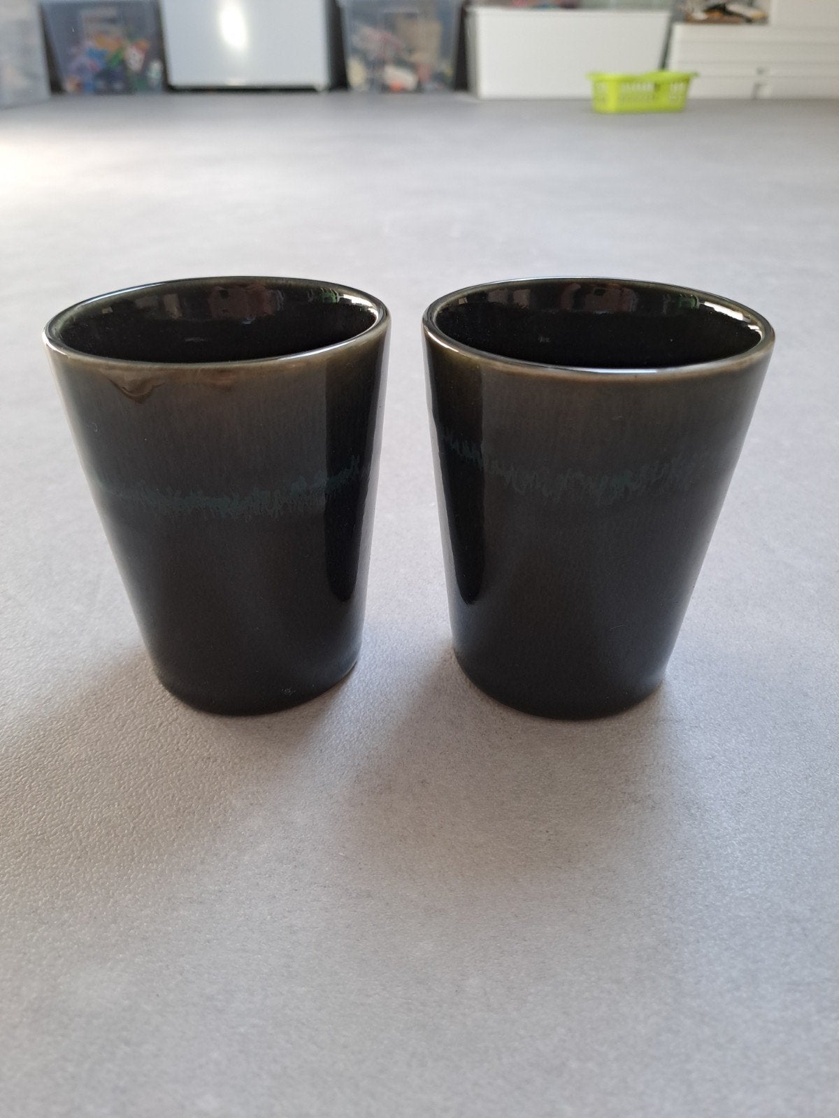 HK Living stijl koffiekopjes groen tinten, Ophalen of Verzenden