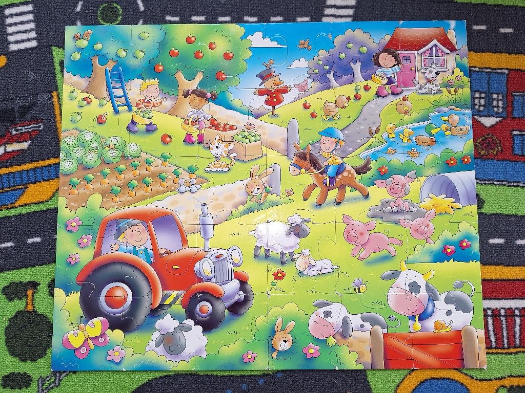 puzzel boerderij, Ophalen, Meer dan 50 stukjes