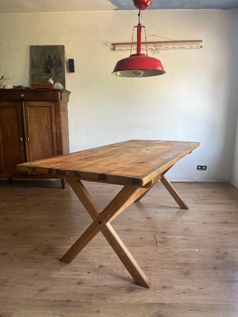 Houten eettafel, Ophalen, Gebruikt, 50 tot 100 cm, Vijf personen of meer