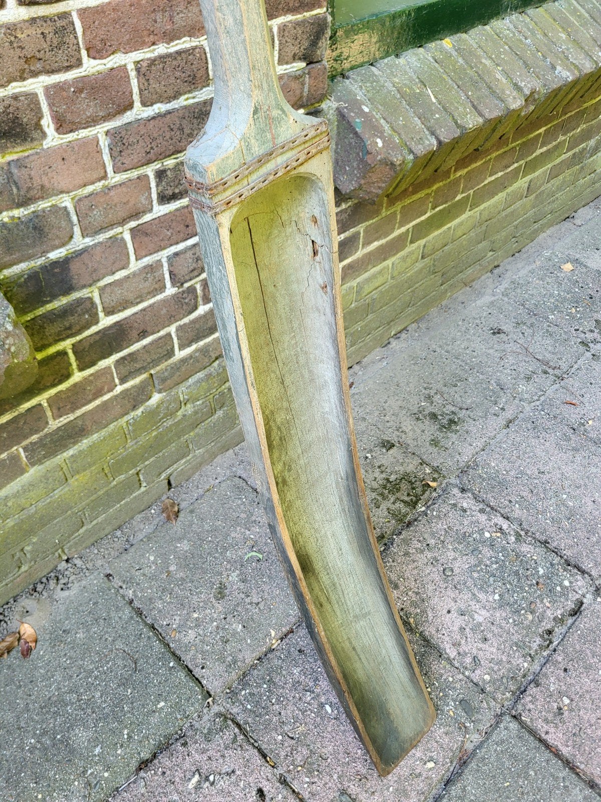Antieke houten hoos goot/trog - Decoratief object, Ophalen of Verzenden